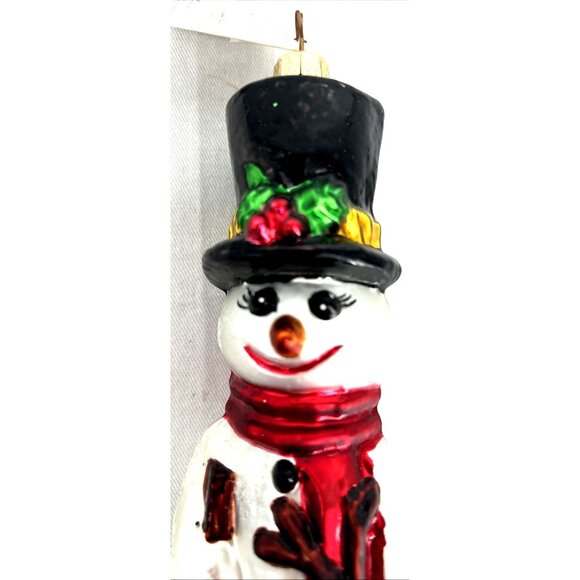 Christopher Radko Blown Glass Ornament Slim Chuckles 9" Hand Painted Vintage - Picture 2 of 9